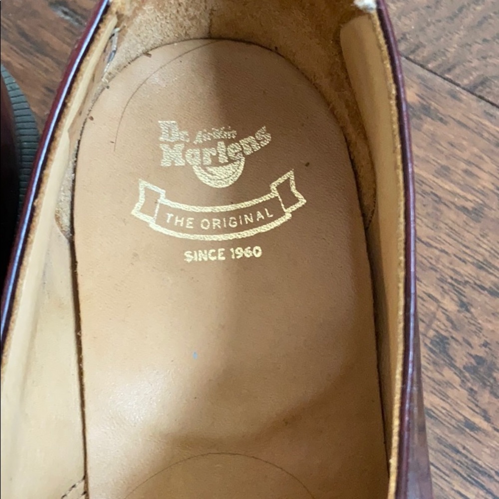 Dr. Martens Women's Oxford Lace-Up Shoes in Cherry Red - Picture 2 of 7